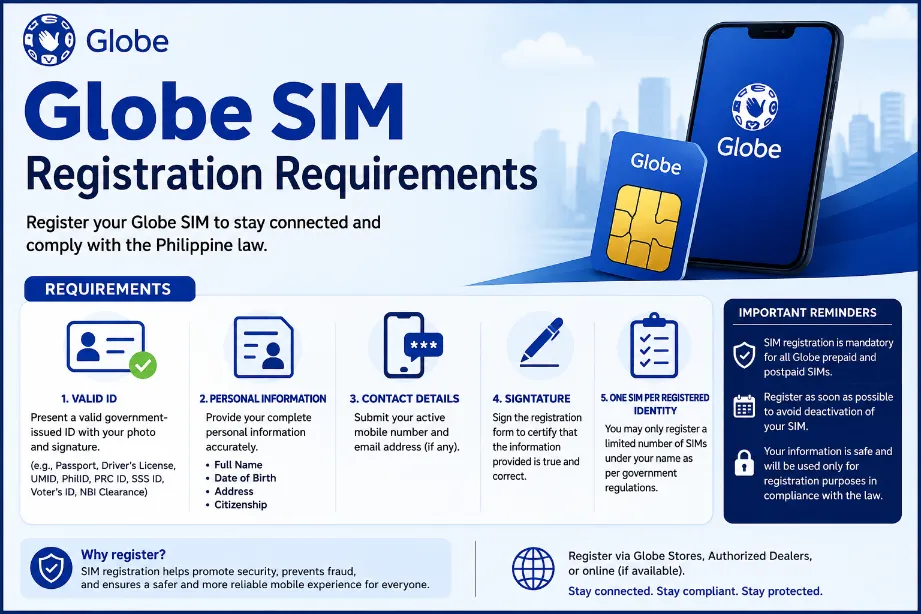 Globe SIM Registration Requirements